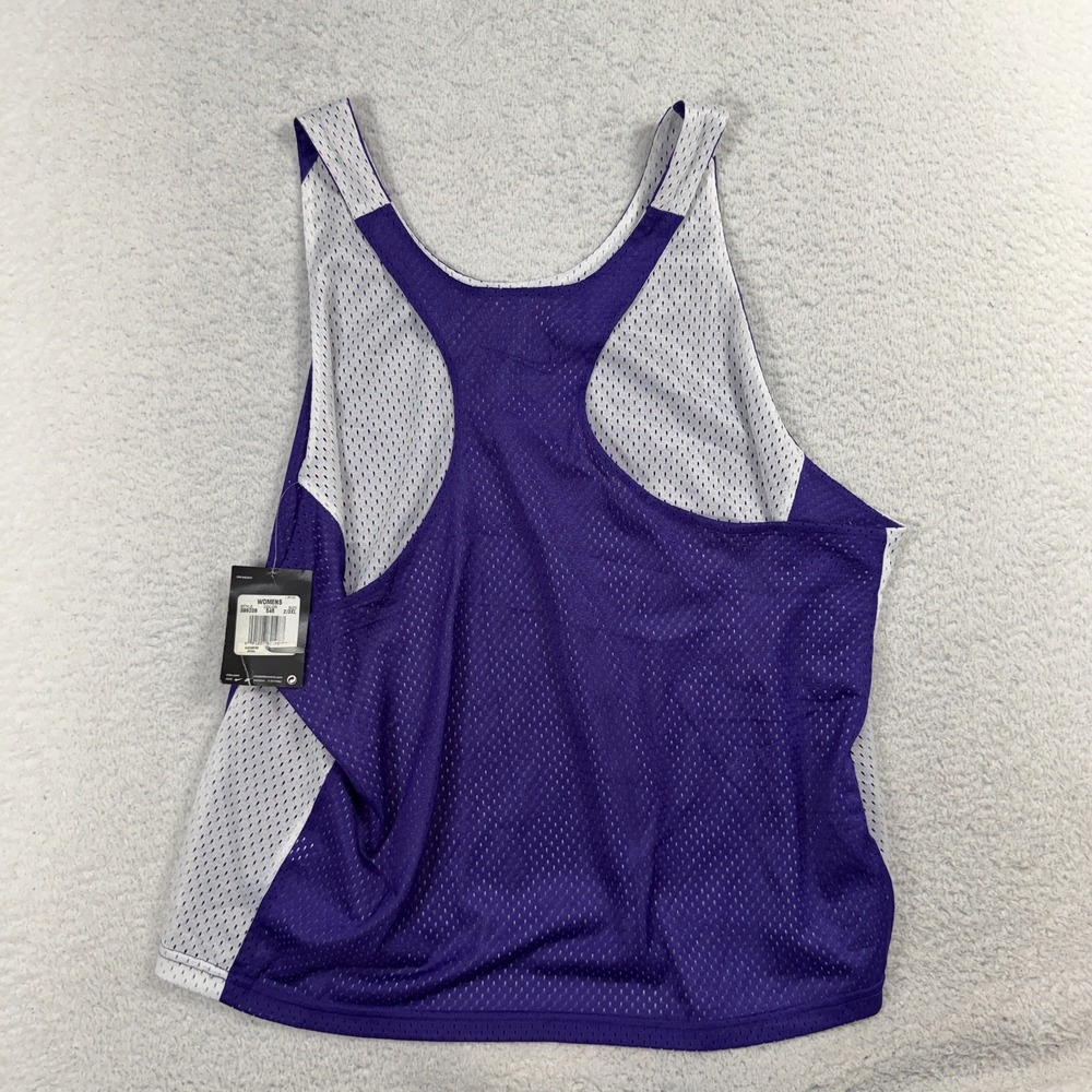 VTG Nike 90s Womens Reversible Basketball Tank Top Purple Mesh Size 2XL 3XL NWT - Picture 5 of 6